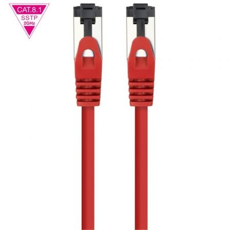 CABLE DE RED LATIGUILLO SSTP CAT8.1 AWG26 2 M ROJO NANOCABLE CABLE DE RED LATIGUILLO SSTP CAT8.1 AWG26 2 M ROJO NANOCABLE